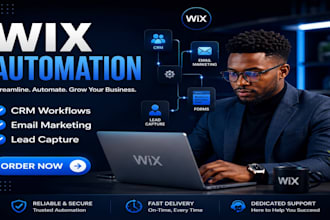 setup wix automation, crm workflows, forms and email marketing