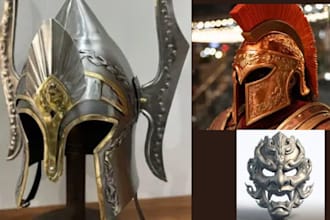 design 3d mask model 3d helmet cosplay halloween mask model prop for 3d printing