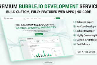 create bubble io app, bubble saas, custom web app, bubble marketplace