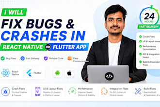 fix bugs and crashes in your react native or flutter app