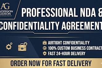 draft a professional nda or non disclosure agreement