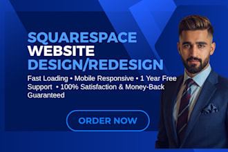 build, design or redesign a squarespace business website