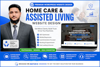 build a modern home care and caregiver website with SEO