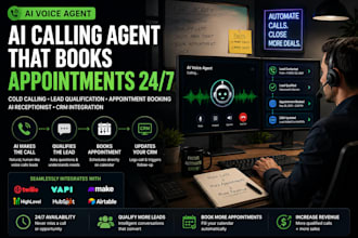 build ai voice agent for cold calling, ai receptionist and appointment booking