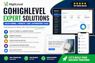 build gohighlevel sales funnel, landing page, website, CRM, and ghl saas expert