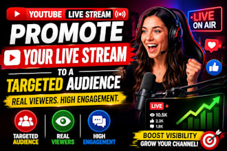 promote your youtube live streaming to gain a targeted audience for real viewers