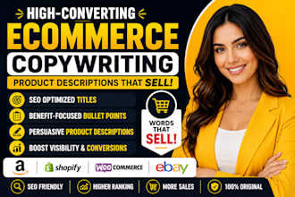 write high converting amazon listing copy and SEO product descriptions