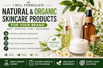 formulate natural organic skincare products for your brand vegan skincare