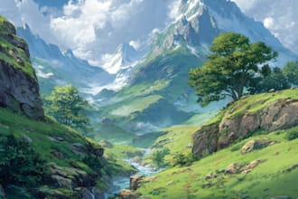 do the landscape illustration or concept art for you