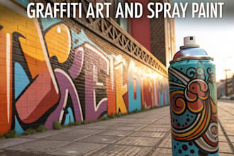 make urban graffiti style artwork for your business