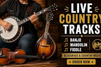 banjo mandolin fiddle for your country or bluegrass music