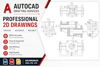 do autocad 2d drafting and PDF or image to dwg conversion