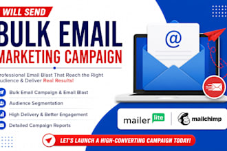send bulk email marketing bulk email campaign blast via mailerlite mailchimp