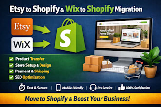 etsy to shopify wix to shopify migration product listing transfer shopify setup