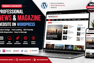 develop a professional wordpress news or magazine website
