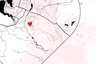 design a custom heart map poster for your special location