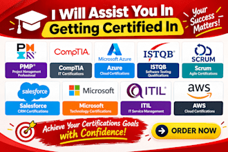 assist you in pmp comptia aws istbq itil certifications