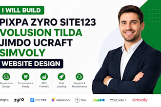 build pixpa zyro site123 volusion tilda jimdo ucraft simvoly website design