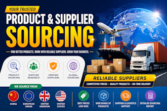 do product and supplier sourcing from china, eu, UK and USA