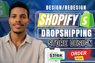 design shopify store redesign shopify dropshipping wesbite build shopify store