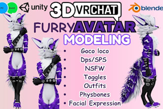 do vrc furry avatar vrchat avatar vr character furry nsfw furry model vrc avatar