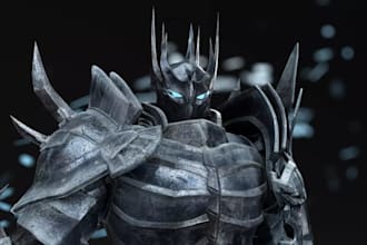 hyper detail humanoid, 3d armor rpg dungeon warrior character, unreal skeleton