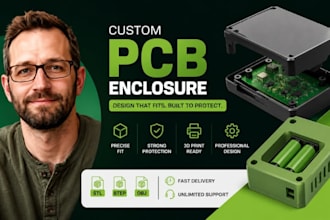 custom pcb enclosure electronic housing battery cad stl expert service