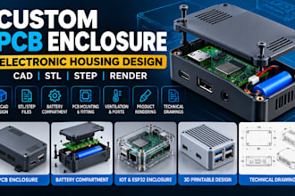 custom pcb enclosure electronic housing battery cad stl expert service