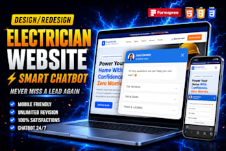 build a electrician website with smart chatbot and lead capture