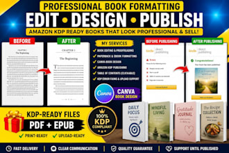 edit profread paperback ebook formatting canva book design amazon kdp publishing