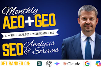 monthly aeo, GEO, gbp optimization, offline backlink, website aeo, seo keyword
