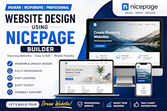 design emodern responsive site mobirise onepage landing page nicepage builder