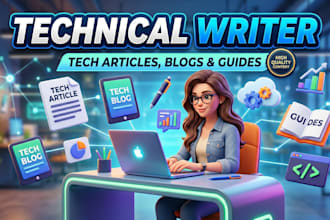write technical articles, tech blogs and guides