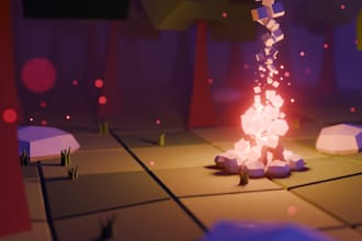 create stylized low poly 3d environments