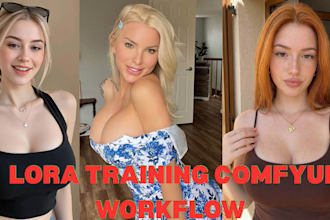 train ai nsfw ai model lora ai influencer with flux sdxl zimage comfyui workflow