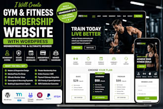 build gym and fitness membership website with wordpress membership subscription