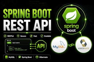 develop java spring boot rest apis with mysql and hibernate