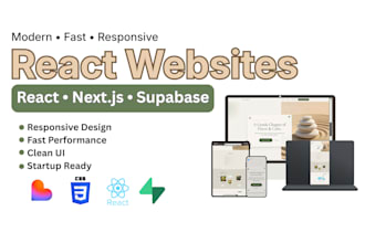 create a modern startup website with react and nextjs