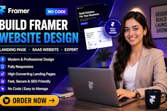 build framer website design no code landing page saas website expert
