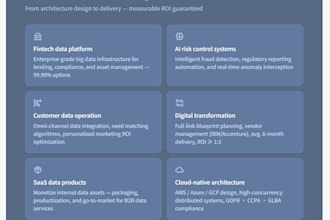do full stack development, agent, big data