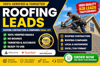 provide verified roofing contractor email leads