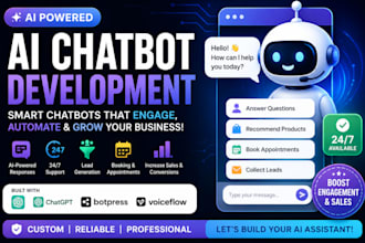 develop ai website chatbot to automate business support and boost sales
