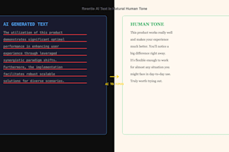 rewrite ai text in human tone