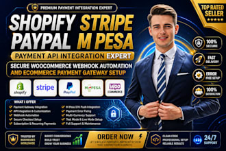 do shopify stripe paypal m pesa payment API webhooks automation woocommerce