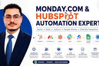 setup hubspot ai chatbot monday automation zapier slack jotform google sheets