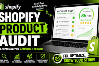 do store and product audit for your shopify store to increase conversion