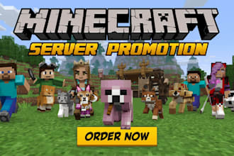 do a minecraft logo, banner with server promotion