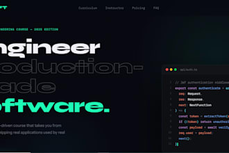 design a modern responsive landing page UI for your website