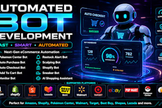 do auto checkout bot, pokémon bot, auto purchase bot, and auto buying bot
