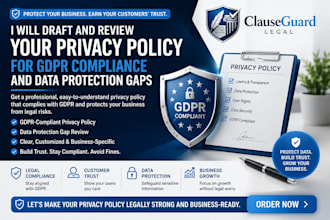 draft review your privacy policy for gdpr compliance and data protection gaps